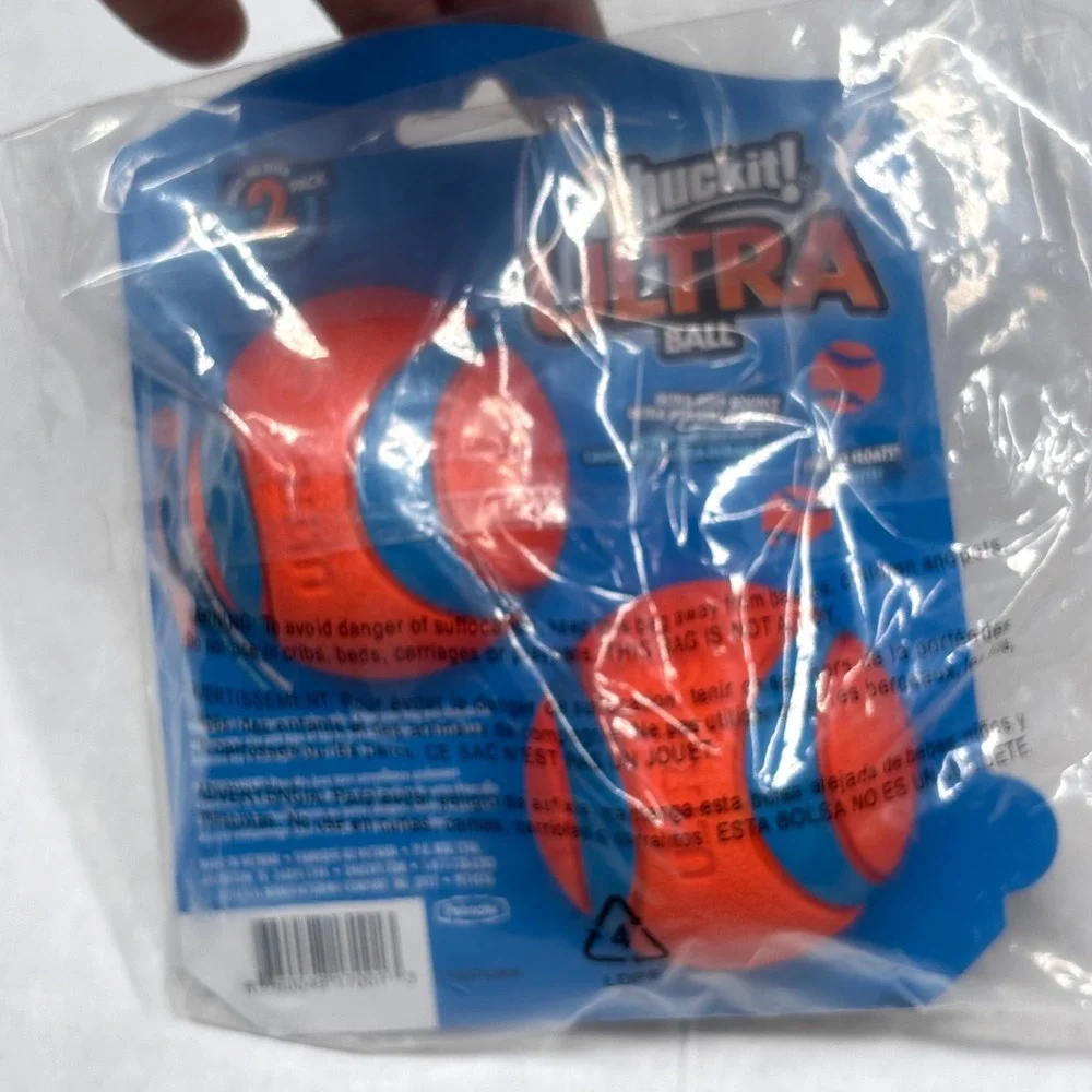 Chuckit! Ultra Ball Medium Dog Toy‎ 2 Pack Durable Rubber Orange
